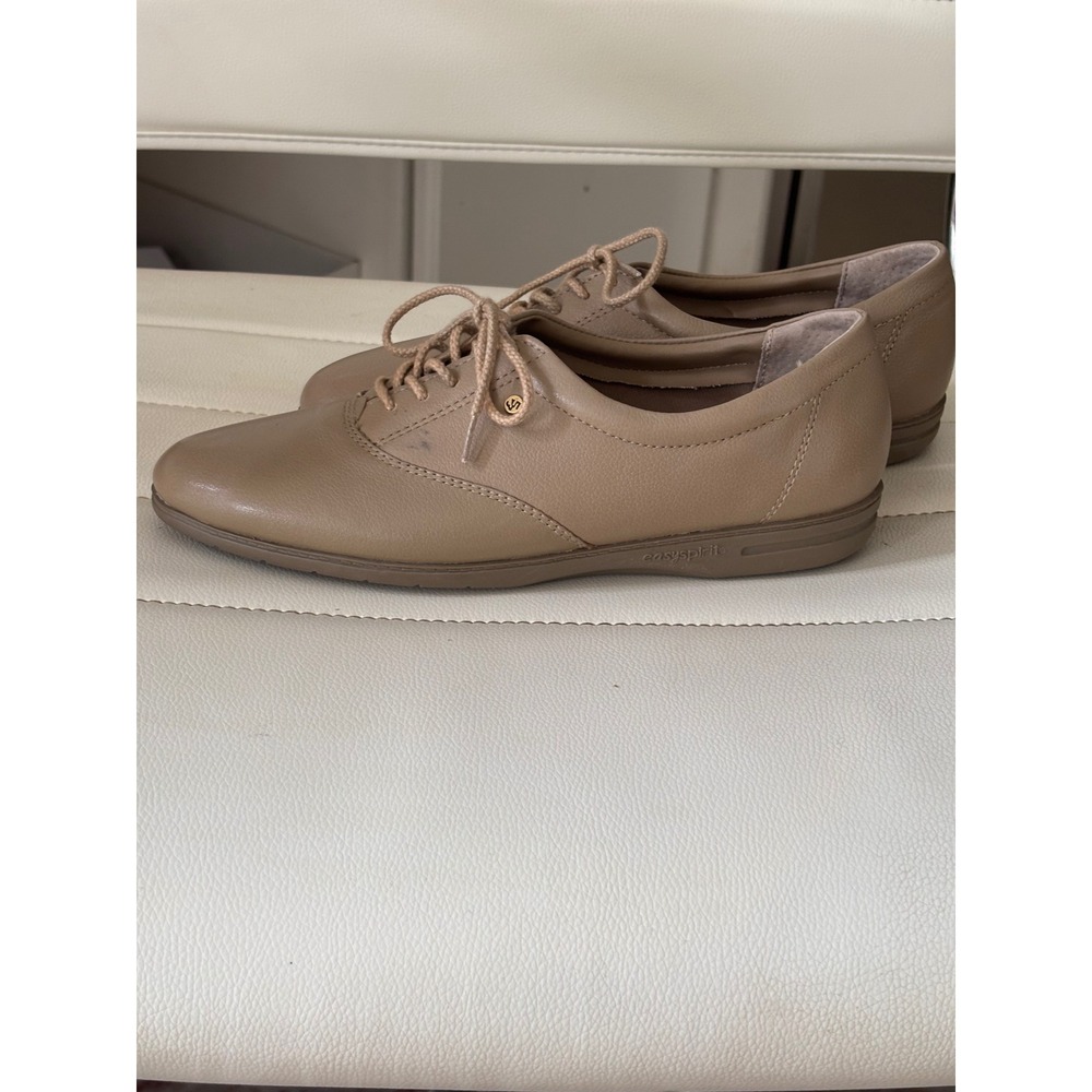 Easy Spirit Anti-Gravity Women 7 Tan Leather Oxford Lace Up Shoes JPMOTION